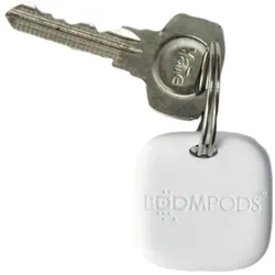 Boompods BP-TARWHT Airtag Schlüsselanhänger (Apple Find My), Tracker, Weiss