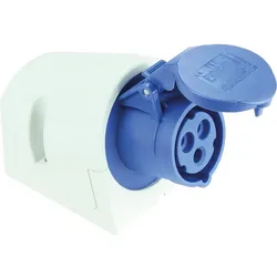 CEE-Wandsteckdose IP44 230V, 16A blau/grau PCE