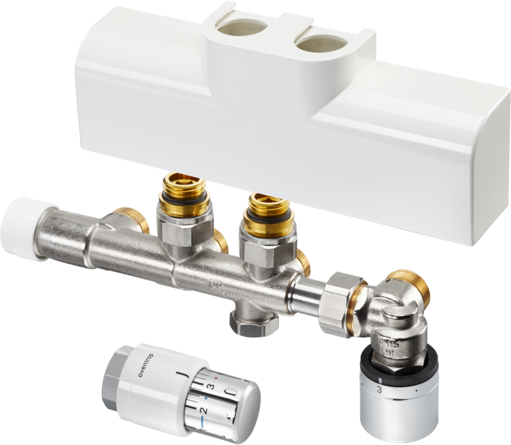 Oventrop Kit de Oventrop Multiblock T-RTL 1184188 blanc, pour Multiblock T-RTL / Uni SH, forme d'angle