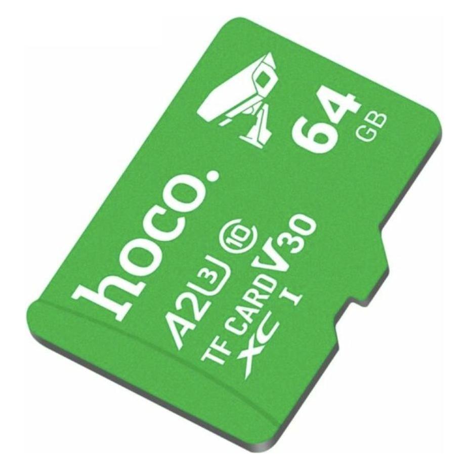 Hoco Speicherkarten Speicherkarte microSD 64 GB Klasse 10 UH-1 U3 V30 A2 grün (64 GB, microSD, U3, UHS-I) (6942007612234)