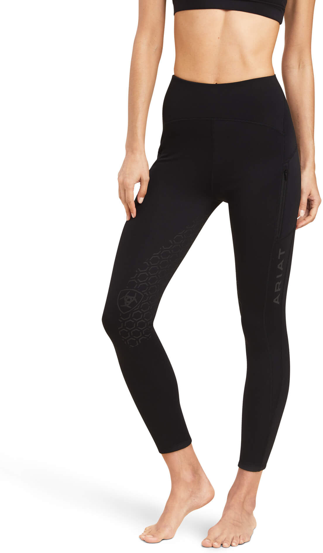 Women's Venture Thermal Half Grip Tight in Black, Size: XL Regular by Ariat