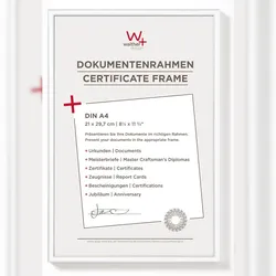 walther + design Lifestyle Kunststoff Bilderrahmen 21x29,7 cm (DIN A4) WEISS