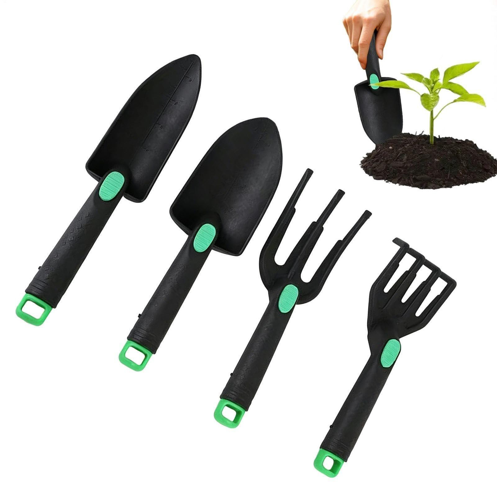 4-delige ergonomische tuingereedschapsset