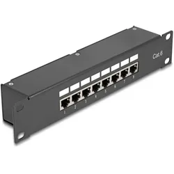DELOCK 10" Kupplungs-Patchpanel 8 Port Cat.6