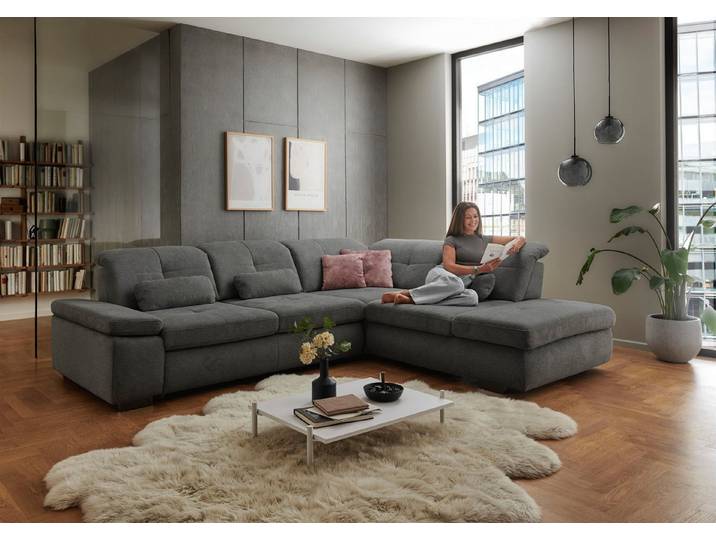 Die PlanBar Ecksofa MP-IN16012 L-Form Kaltschaum-Polsterung, inkl. Sitztiefenverstellung, optional mit Funktionen