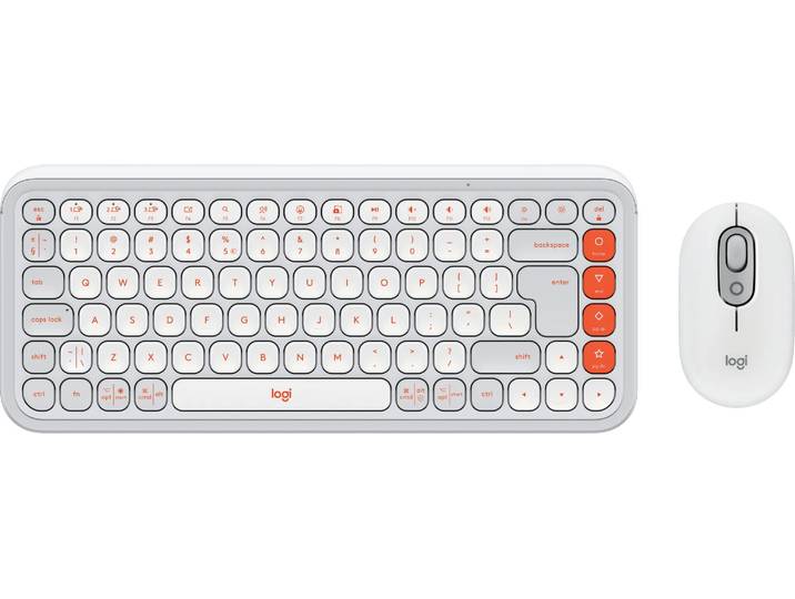 Logitech Pop Icon Combo toetsenbord en muis set Wit