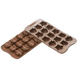 Silikonform für Pralinen – Eulen