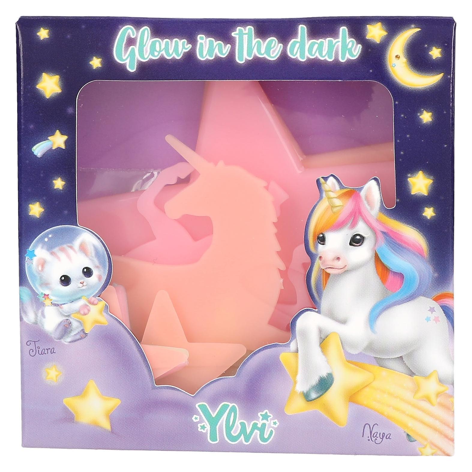 Ylvi & the Minimoomis DEPESCHE Ylvi Sticker Glow in the Dark Einhorn Sterne 12 Stück (0413881)