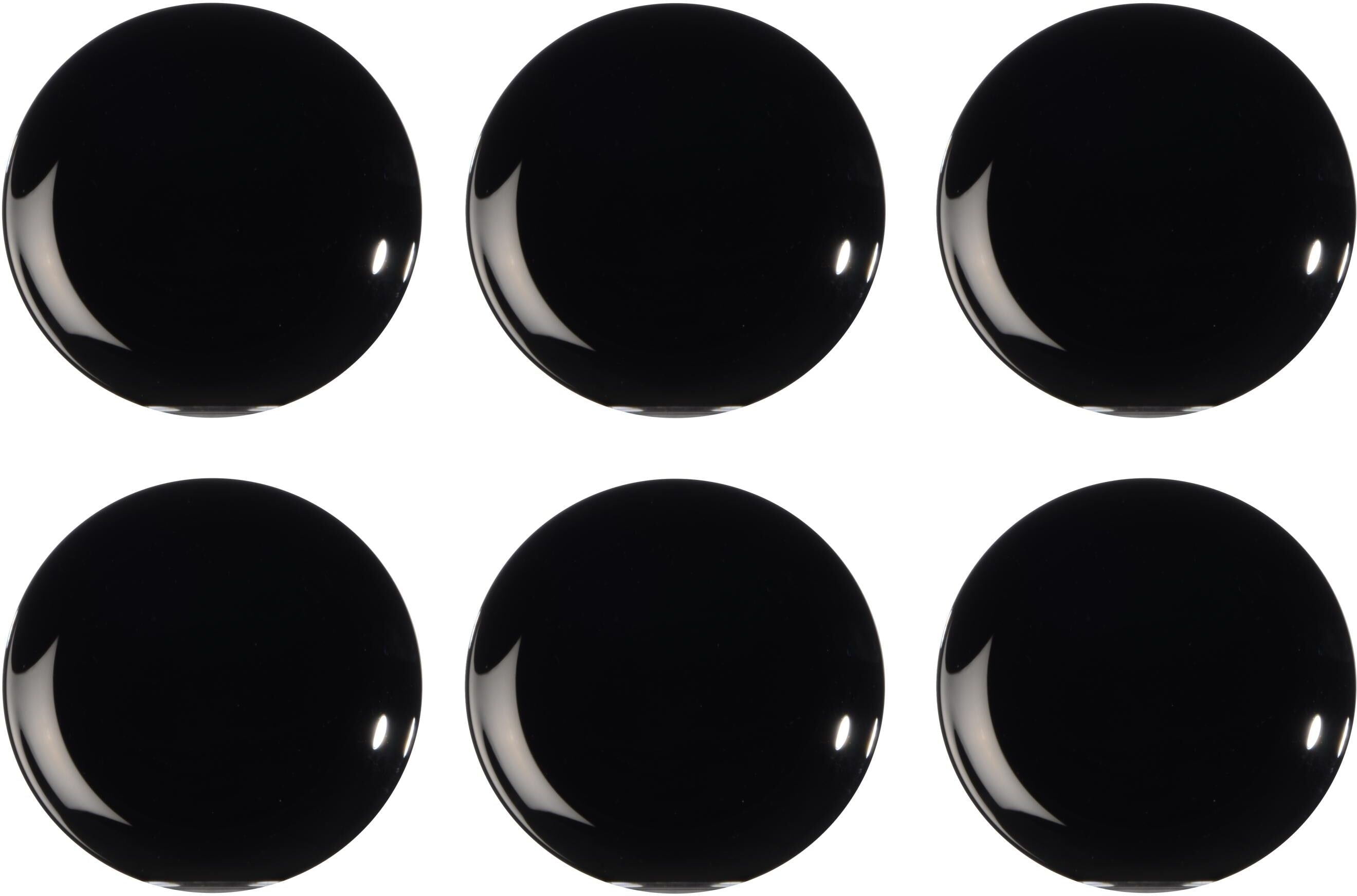 Dessertteller "Arcoroc Evolution 19cm 6tlg", schwarz, H:1,5cm Ø:19cm, Glas, Speiseteller, Dessertteller schwarz 19cm