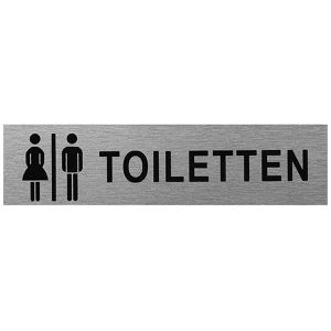 ProPlus Hinweisschild SF972074, Aluminium, 16 x 4 cm, Damen & Herren Toiletten