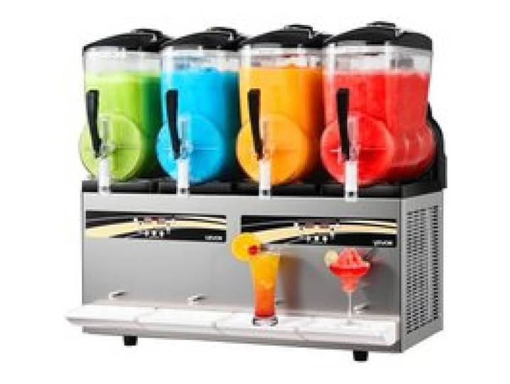 VEVOR Machine à Granité 4x12 L, Machine à Boissons Glacées Autonettoyante, pour Granitas Margarita Milk-shake Restaurant Café Bar Maison, Distributeur de Boissons Frappées avec 5 Programmes Prédéfinis
