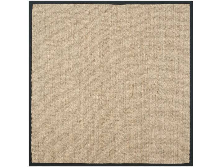 Tapis en herbiers marins beige/noir, 183 x 183 cm
