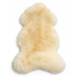 SCHAFFELL Premium Lammfell Natur ungeschoren weiche Wolle Naturweiß ca. 105 cm