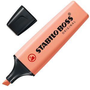 Stabilo Textmarker Boss Original Pastel, Strichbreite 2 - 5mm, cremige Pfirsichfarbe