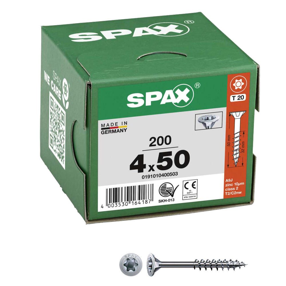 SPAX® Universalschrauben T20 4x50 200 St. 0191010400503