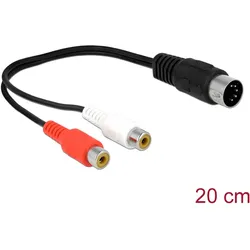 DELOCK DIN Cable diode plug 5 pin to 2 x RCA female 20 cm