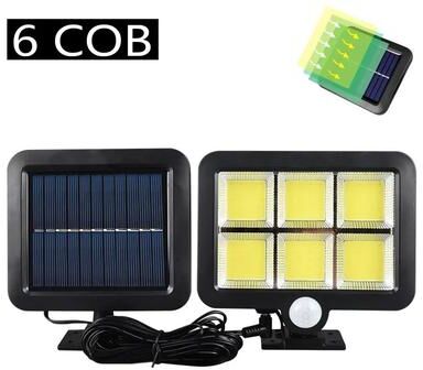 Uplifted Goods Solar Outdoor Motion Sensor Wall Light With Adjustable COB LED Split Design 6 Cob