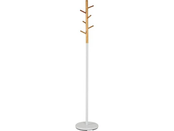 HAKU Garderobenständer natur, weiß, Massivholz, Metall Kleiderständer - Maße: H 175 x Ø 30 cm, Style: Traditional