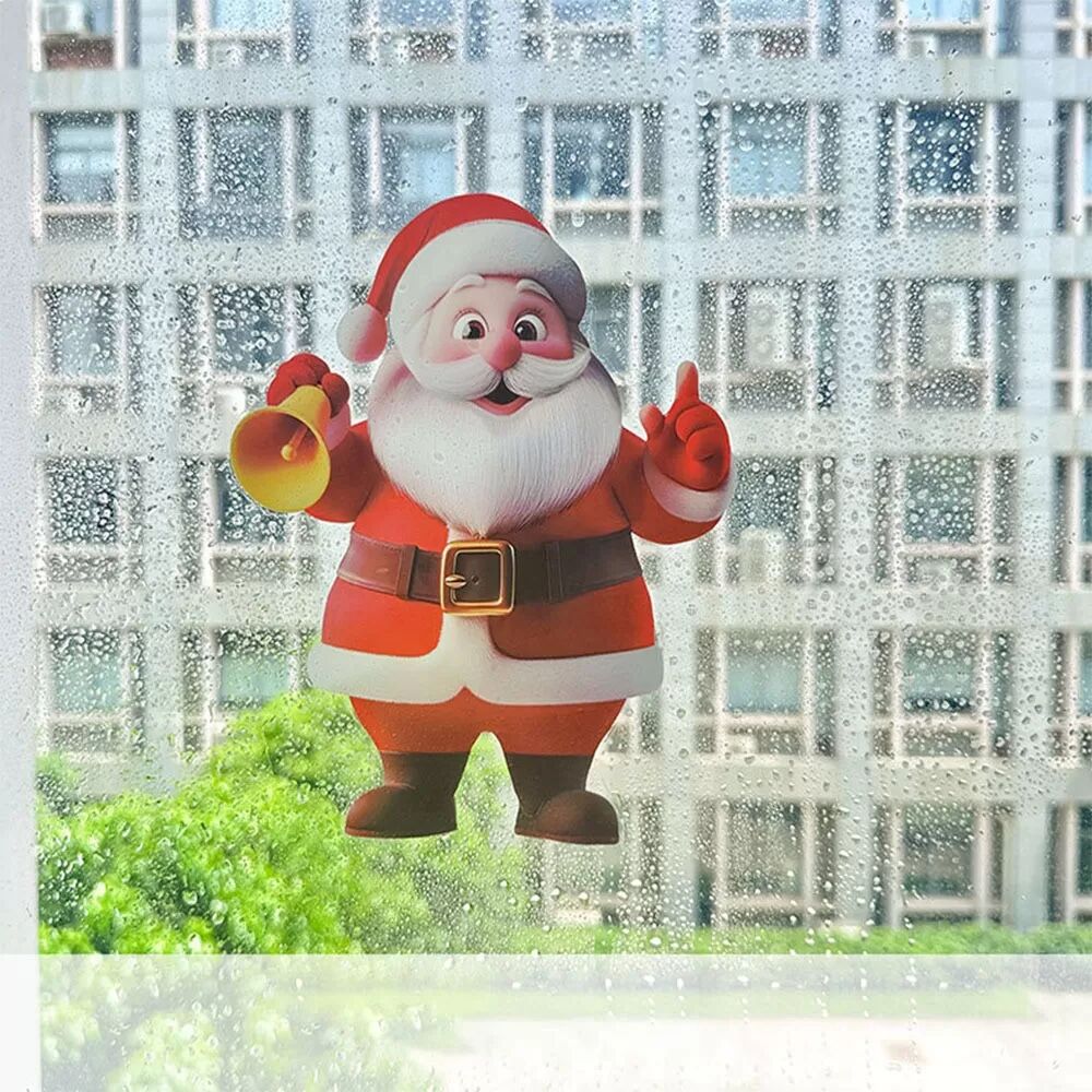 INF Weihnachts-Schneeflocken Fensteraufkleber - 4 Bögen festliche statische Haftfolien