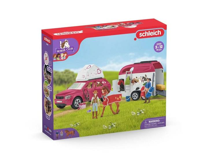 Schleich® Spielzeug-Auto Abenteuer mit Auto und Pferdeanhänger