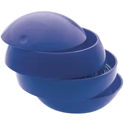 Spirella Kosmetikorganizer "Bowl Beauty" Aufbewahrungsbox für Make Up und Schmuck mit 3 Fächern 16x14cm Blau