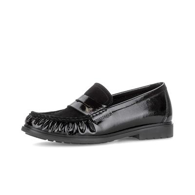 Loafer GABOR "Loafer", Damen, Gr. 38, schwarz, Schuhe Loafer