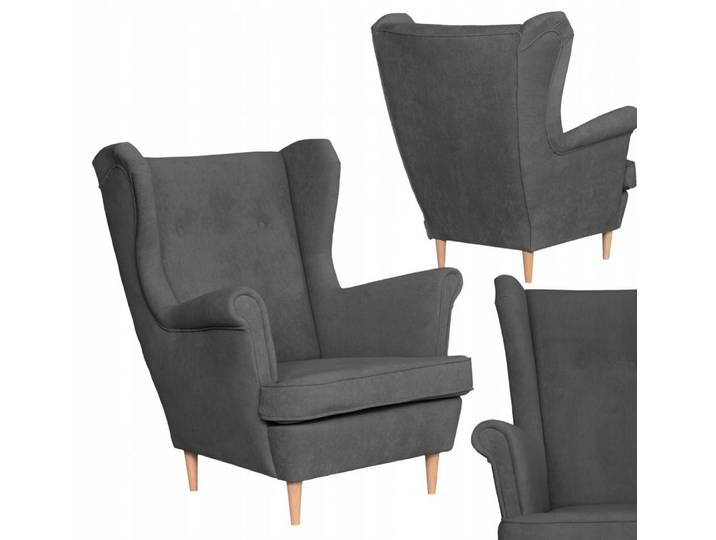 Family Meble Sessel Family Meble Ohrensessel Ari Hunter 21 grau 84x92x104 cm