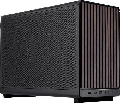 Lian Li DAN Cases A3-mATX Wood Edition PC-Gehäuse, Micro-ATX - Walnuss, schwarz Micro-Tower PC-Gehäuse, Gaming-Gehäuse, Gehäuse