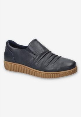 Women's Kipper Comfort Flat by Easy Street in Navy (Size 8 M)