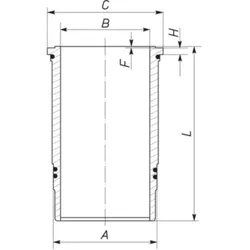 Zylinderlaufbuchse MAHLE 037 LW 00106 001