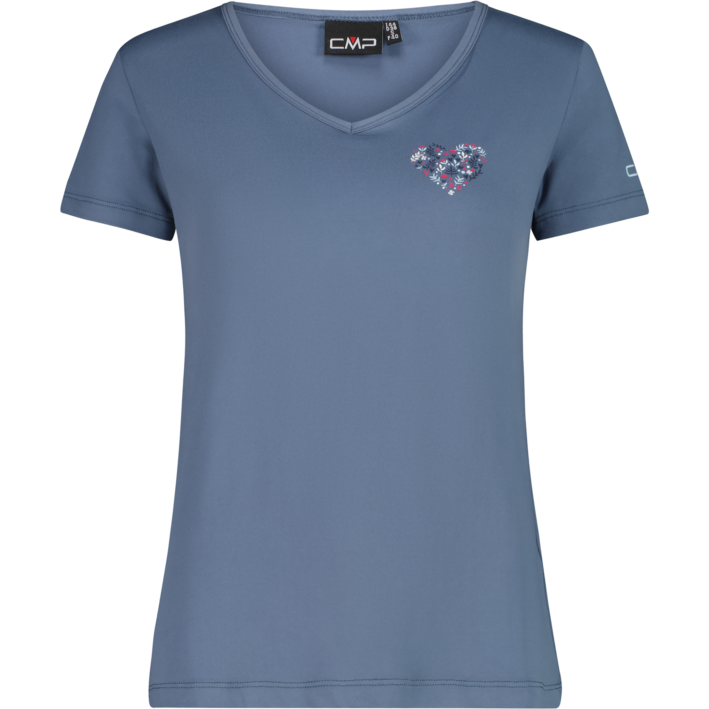 CMP Print Damen T-Shirts blau Größe 3XL Trekking Elastisch