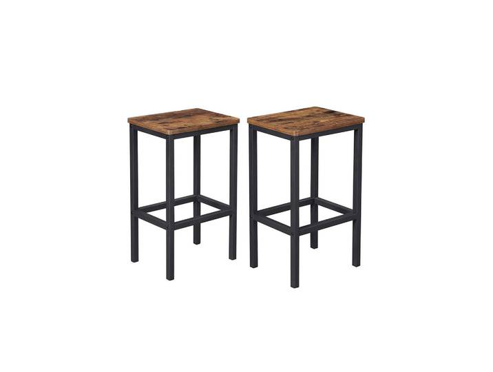 Hansiro Barhocker IM Industrie-Design 2Er-Set, Braun, 30x65x40 cm, Esszimmer, Barmöbel, Barhocker
