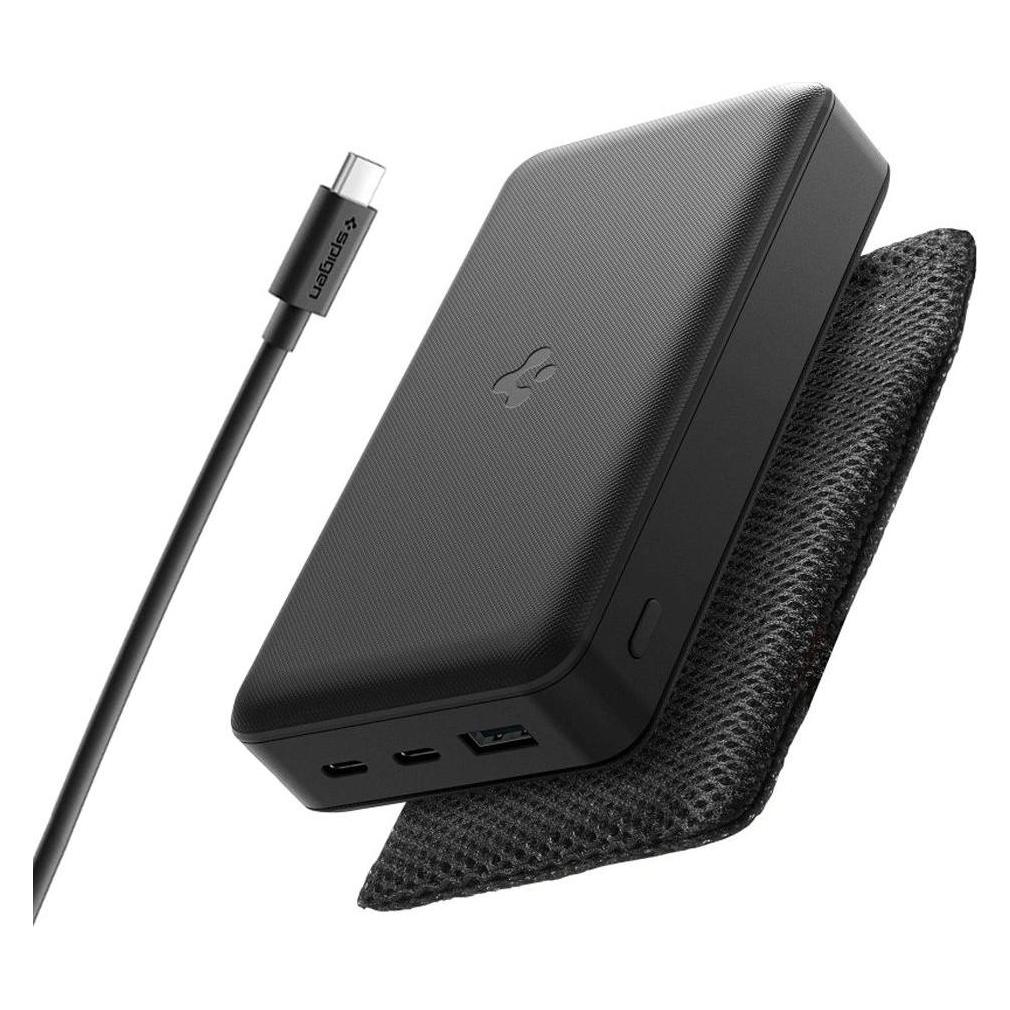 Spigen Powerbank Essential EA3020 20000mAh 30W black (20000 mAh, 30 W) (ABA09433)