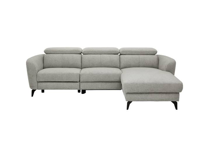 Relaxsofa Simba Polyester Stoff grau B 261 T 183 cm - Relaxsofa