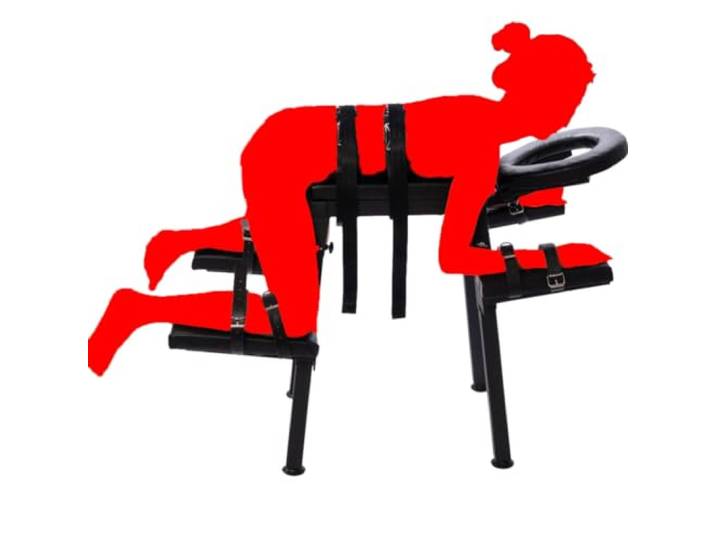 RIVILA SM Folter Bett Rückhalterahmen Sex Stuhl Strafbock Multifunktionale Faltstuhlmöbel Für Paare Sklavin SM Training Folter Instrument Entsperren Mehrere Posen