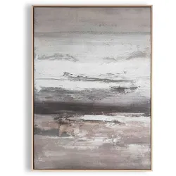 Leinwandbild RUHIGER HORIZONT (BHT 78x100x3,80 cm) - schwarz - BHT 78x100x3,80 cm