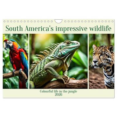 South America's impressive wildlife (Wall Calendar 2026 DIN A4 landscape), CALVENDO 12 Month Wall Calendar