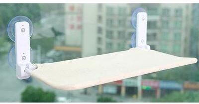 Uplifted Finds Aero View Window Mount Folding Perch mesh White