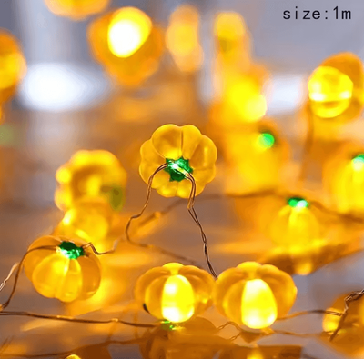 Inspire Curations Halloween LED String Lights Halloween String Lights Pumpkin, Skull & Eyeball Party Decorations 1m Pumpkin