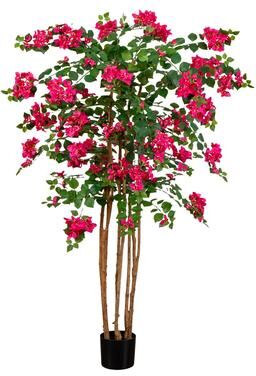 Nearly Natural 5-ft Artificial Deluxe Bougainvillea Tree - Green