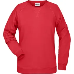 James & Nicholson Damen Raglan Sweater Sweatshirt 8021 red S