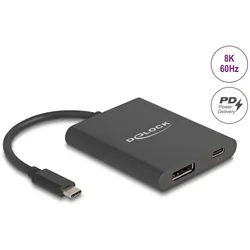 DeLOCK USB Type-C Adapter zu DisplayPort (DP Alt Mode) 8K mit HDR und Power Delivery 60 W