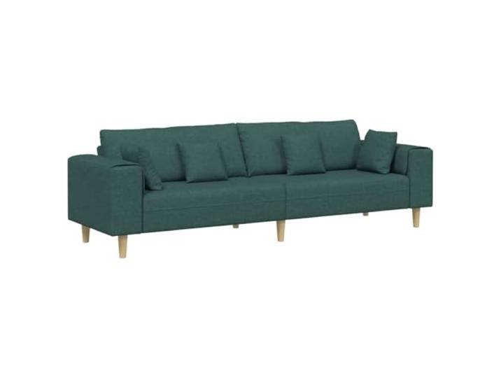 IBUQDDV Sofa Dunkelgrün 250 x 77 x 76 cm Stoff Modernes Design, Holzbeine Braun, Federkissen, Sperrholzrahmen, Wohnzimmer