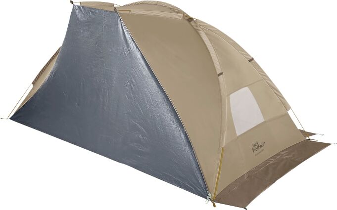 Kuppelzelt JACK WOLFSKIN "BEACH SHELTER III", beige (weiß, pepper), Zelte, Kuppelzelt, Strandmuschel, UV-Schutz, windstabil weiß, pepper Einheitsgröße