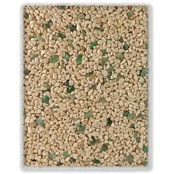 Terralith Farbmuster Edelsteinteppich - Aventurin / Crema-