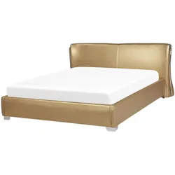 LEDERBETT 140/200cm Gold Paris