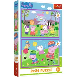 Puzzle - 2x24 - Peppa auf dem Spielplatz - Peppa Pig 34435