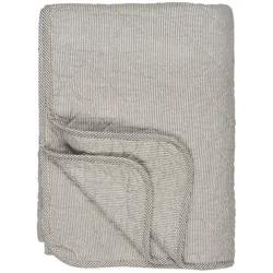 IB Laursen Quilt gestreift, 180 x 130 cm, weiss/erdfarben