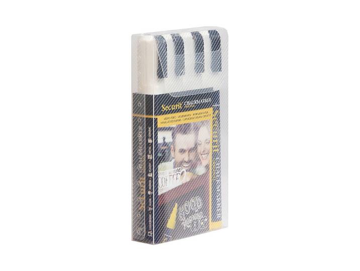 Isostrade Securit Kreidemarker Mittel Weiss 4 Stück