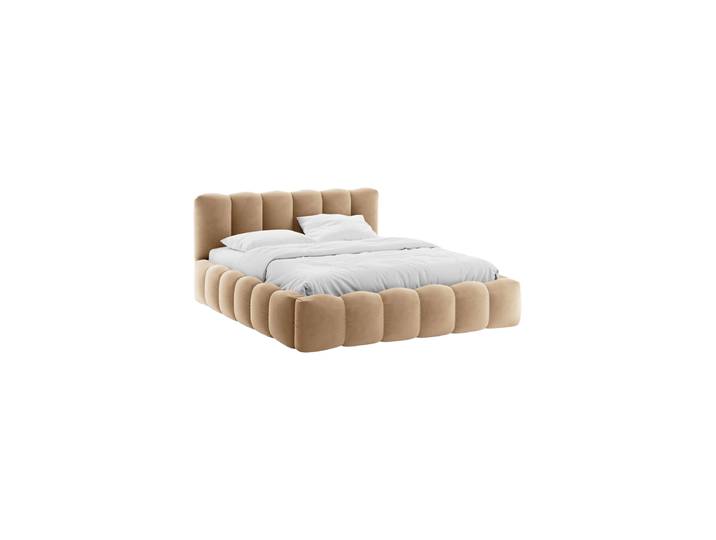 Design Polsterbett „Lupine“ mit Ablagefach - Samt Sand Liegefläche 180 x 200 cm Chosen by Bloomingloft